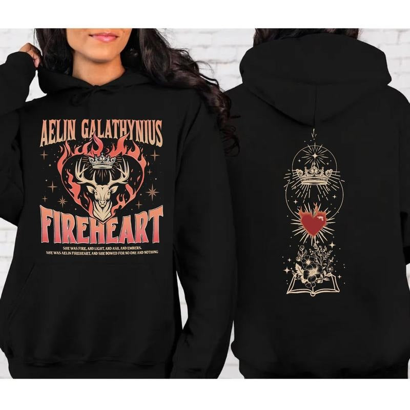 Throne Of Glass Fan Shirt, Aelin Galathynius Sweatshirt, Fireheart Aelin Shirt, Kingsflame The Thirteen Sweater, Gift For Book Lover, Booktok Tee