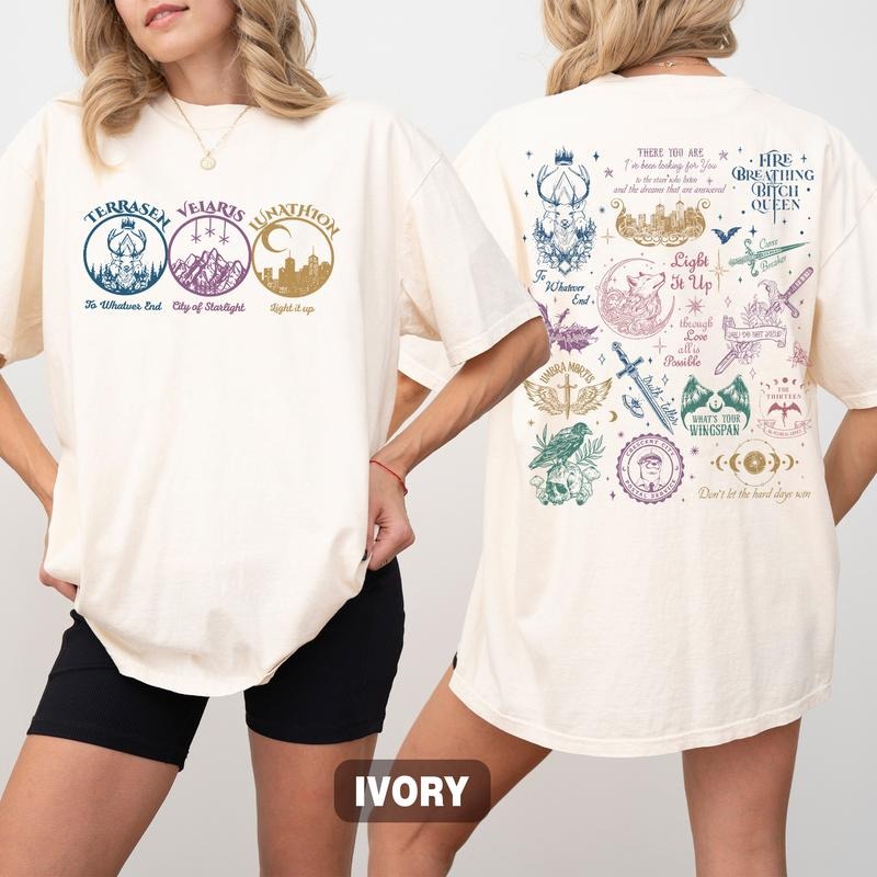 Throne of Glass Comfort Colors Shirt, Fireheart Terrasen Shirt, To Whatever End Shirt, Manon Blackbeak Throne of Glass Shirt, Acotar Shirt, Bookish Gift