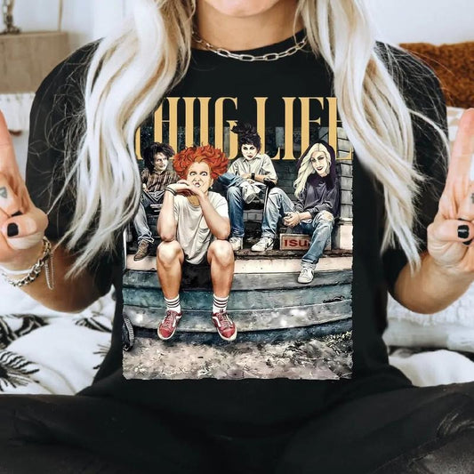 Thug Life Bad Witches Shirt, Hocus Pocus Halloween Shirt, Sanderson Sisters Shirt, Retro Witches Movie Tee, Retro Halloween Character Shirt Top Womenswear Underwear Lady