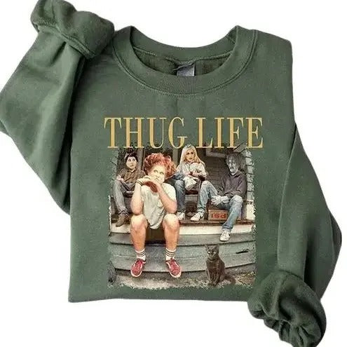 Thug Life Bad Witches Sweatshirt, Retro Sanderson Sisters Shirt, Thug Life Halloween Sweater, Bad Witches T-Shirt