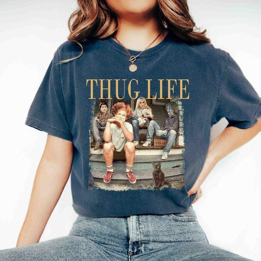Thug Life Haloween T-Shirt , Thug Life Sweatshirt, Halloween Sweatshirt, Halloween tee, Unisex Classic Cotton with Graphic Print in All Sizes, For Men, For Women