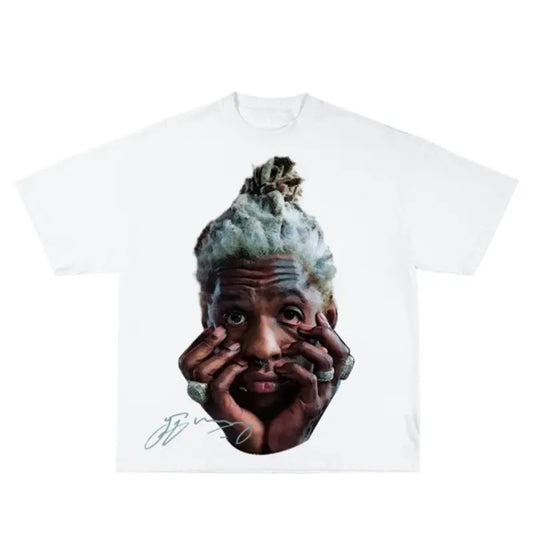 Thugger Inspired Vintage Graphic T-shirt Heavy Cotton Tee Basketball 90 s Styled Shirt Hiphop Vibes Y2K Aesthetic Throwback Classic Big Face Celebrity Tee