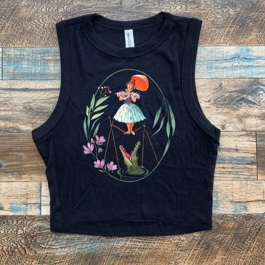 Tightrope Lady Crop, Sally Slater Haunted Mansion Tank Fit Streetwear