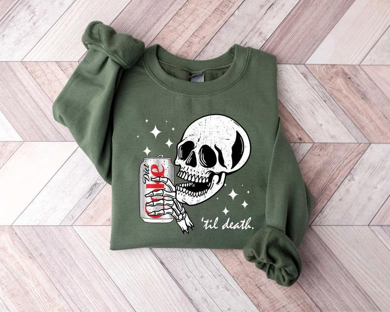 Til Death Diet Coke Sweater, Halloween Diet Coke Sweatshirt, Funny Skeleton Diet Coke Sweatshirt, Diet Coke Shirt,Diet Coke Lover Sweatshirt  T-shirt, sweater and Hoodie