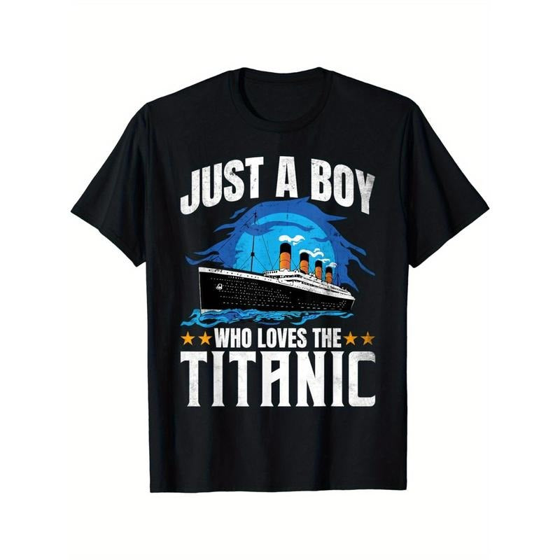 Titanic Fan T-Shirt - Unique Design for Boys Who Love the RMS Titanic, Comfortable Wear for Everyday Casual Occasions Made in USA