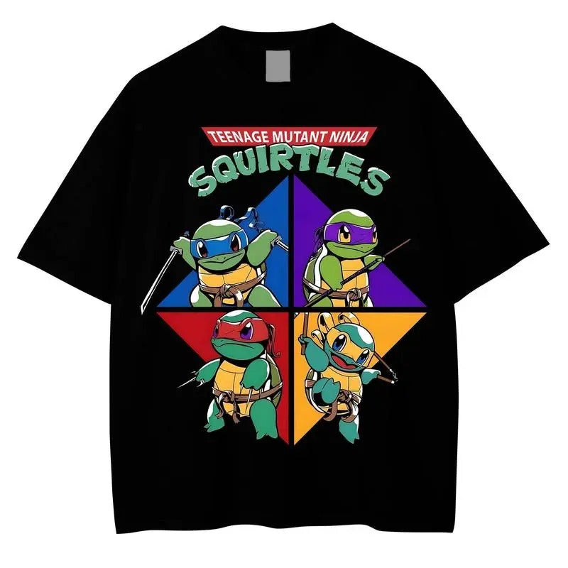 Tmnt X Squirtle Shirt, Pokemon TShirt, Pkm Shirt, Anime Shirt, Vintage TShirt, Menswear Graphic Tee