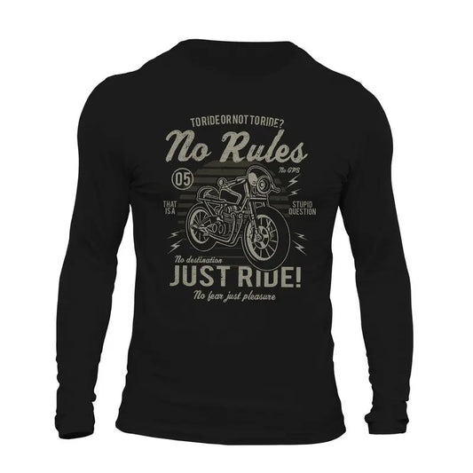 To Ride or Not To Ride Motorcycle Riding Long Sleeve Men's T-Shirt Casual Classic