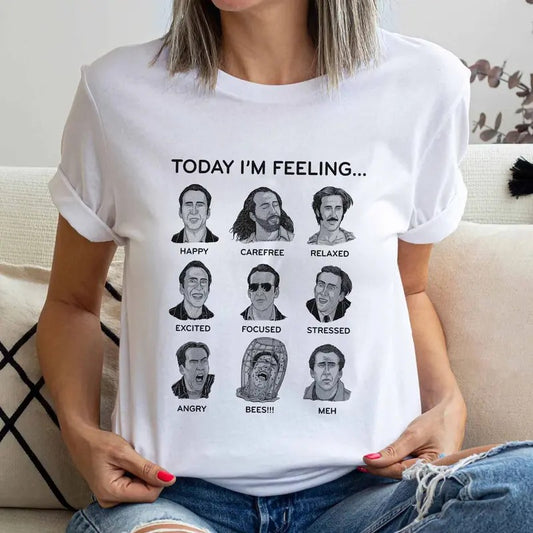 Today Im Feeling Vintage Sweatshirt, Limited Nicolas Cage Vintage Shirt, Nicolas Cage Homage Tshirt, Nicolas Cage Fan Tees, Nicolas Cage Gift Merch, Nicolas Cage Retro 90s Shirt
