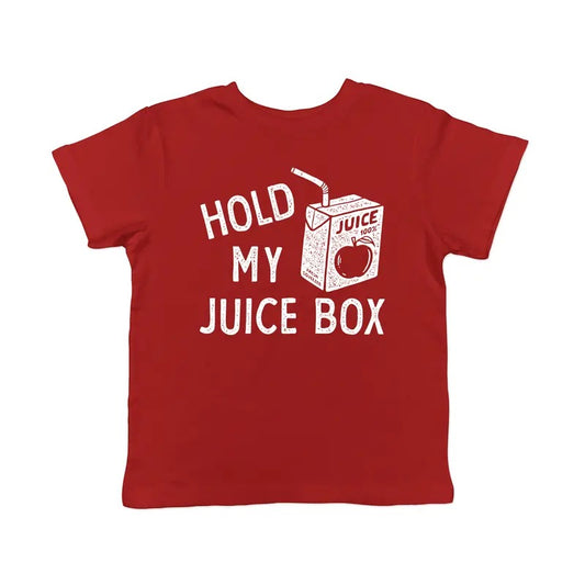 Toddler Hold My Juice Box Funny Cute Apple Juicebox Graphic Novelty Tee For Young Kids Funny Toddler Shirts Funny Sarcastic Apparel Childrens Graphic Tees Red -