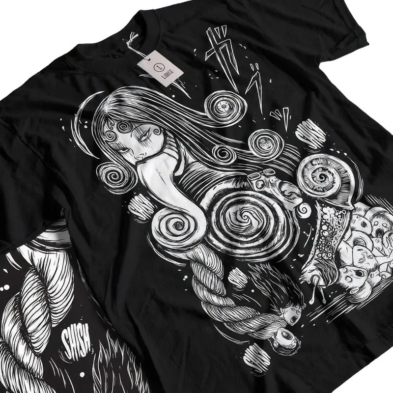 Tomie Junji Ito Uzumaki Horror Anime Manga T-Shirt Collection in Japanese Style - Guro Gore Cult