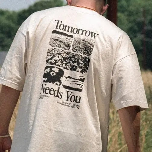 Tomorrow Needs You 988 Tee Top Classic Menswear Sweatshirt