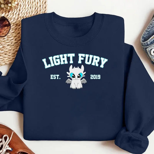 Toothless and Light Fury Sweatshirts, Dragon's Couple Sweatshirt, Valentine Couple Sweatshirt Clothing, For Men, For Women, Casual Classic Fashion Cotton