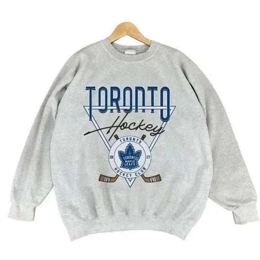 Toronto Maple Leafs Sweater College Hockey, Sweatshirt Retro Vintage Classic Crewneck Fabric Crewneck Fabric, sweatshirt hot trend