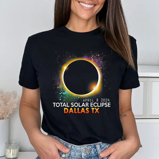 Total Solar Eclipse 2024 Shirt, Personalized City and State Shirt, American Eclipse Shirt, America Tour Shirt, Custom City State Shirt