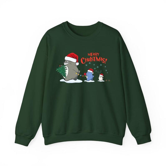 Totoro Christmas Sweatshirt, Studio Ghibli Shirt, Spirited Away, Miyazaki Hayao, Studio Ghibli Fans, Anime Christmas Sweatshirtstyle{n002}2