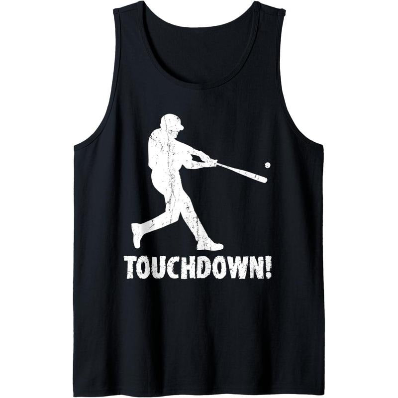 Touchdown Baseball Funny Football Joke Gift for Men Women Tank Top Made in USAstyle{n002}2