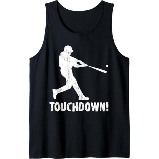 Touchdown Baseball Funny Football Joke Gift for Men Women Tank Top Made in USAstyle{n002}2