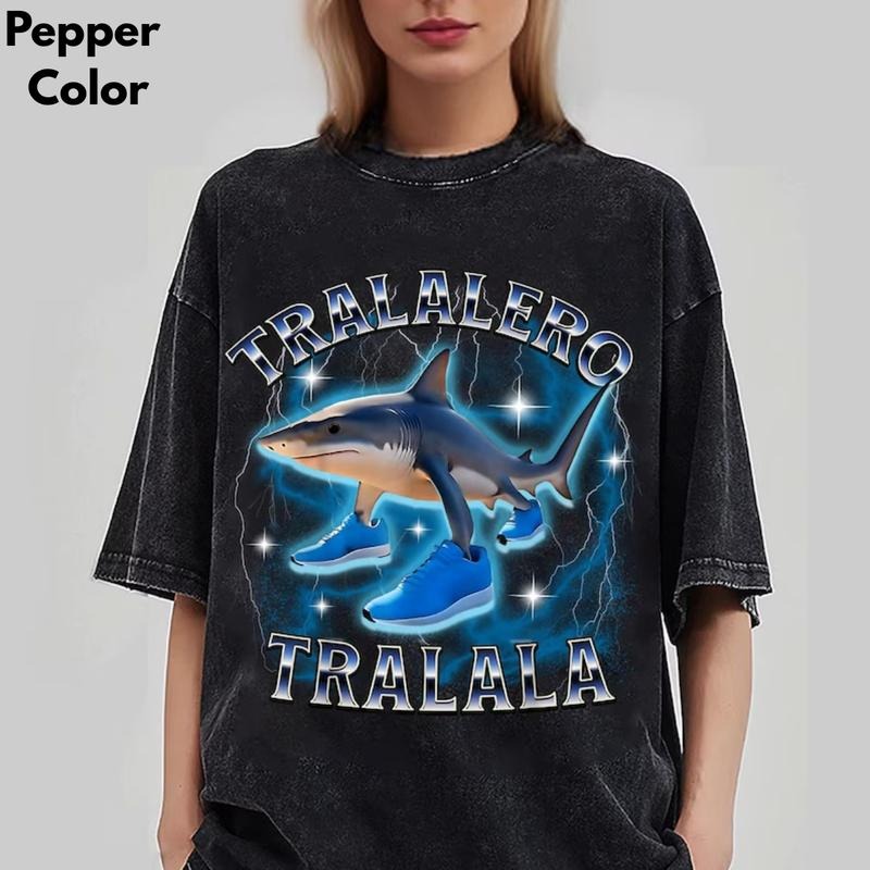 Tralalero Tralala Funny Shark Meme T-shirt, shark with shoes, tralalero tralala, funny shark meme Shirt