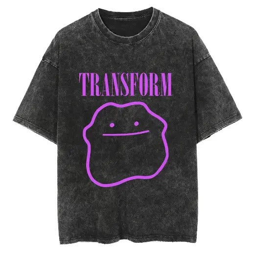 Transform Ditto Pokemon Vintage Tee, Ditto Shirt, Pokemon Shirt, Vintage Pokemon Anime T-shirt, Anime Manga Shirt, Funny Shirt, Vintage Graphic Tee, Unisex T-Shirt, Gift For Fan Pokemon, Crewneck Short Sleeve Shirt Top Menswear Streetwear