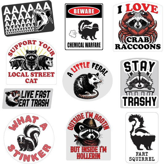 Trash Animals Sticker Extra Large Stickers for Adults Funny Adhesives with Memes Sarcastic  Funny Animal  Multi