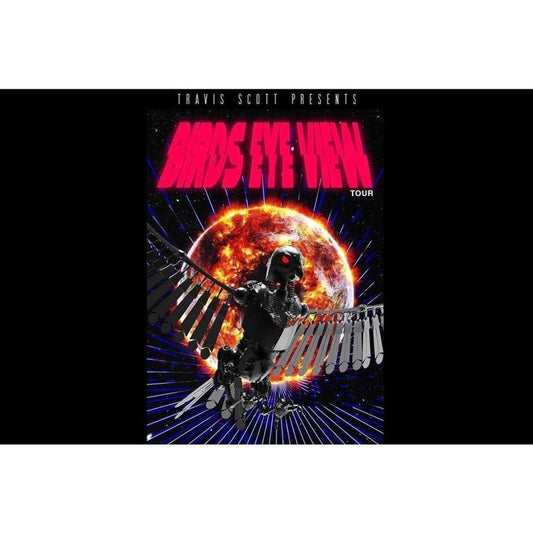 Travis Scott Birds Eye View Tour 3 Button Pin