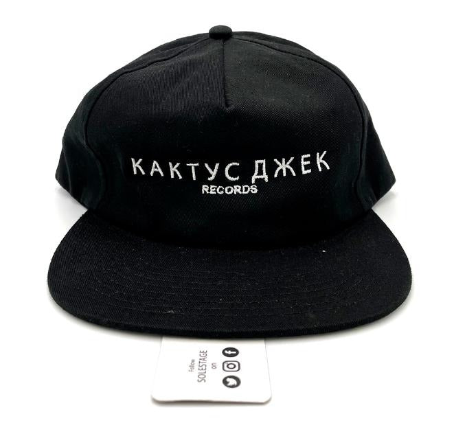 Travis Scott Cactus Jack Russian Snapback Hat Black (93665-0078) One Size