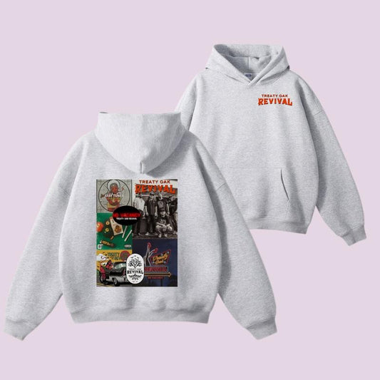 Treaty Oak Revival 2-Sides Hoodie Sweatshirt T-shirt, Retro Neon Sign Design Country Music Merch front logo Shirt, Vintage all album Hoodie Pullover Long Sleeve Casual Biker Sweaters Menswear Menswear