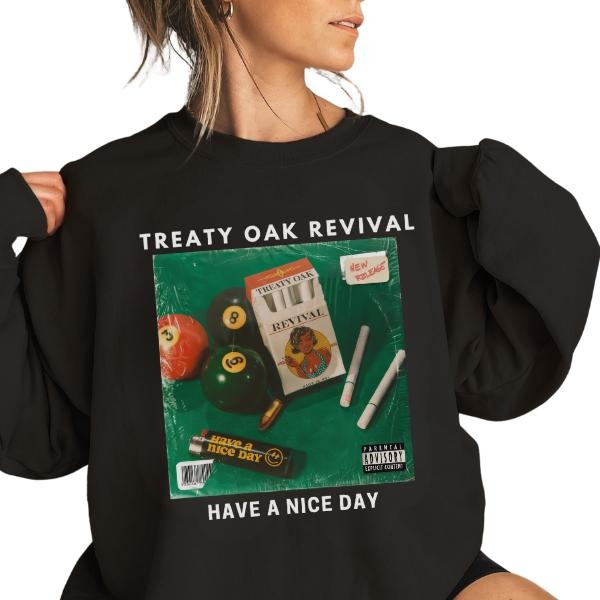 Treaty Oak Revival Classic T-Shirt Sweatshirt Hoodie, Classic Fit, Trendy Unisex Tee, Texas Cpuntry Rock Treaty Oak Revival Logo Shirt, Printed In The USA
