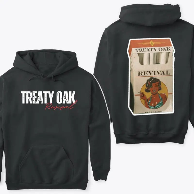 Treaty Oak Revival Smoke Sticker Shirt Sweatshirt Hoodie, Featuring A Bold "Treaty Oak Revival" Devil Girl Design, Perfect For Those Who Love Unique Style And Music, Southern Rock Concert Gift
