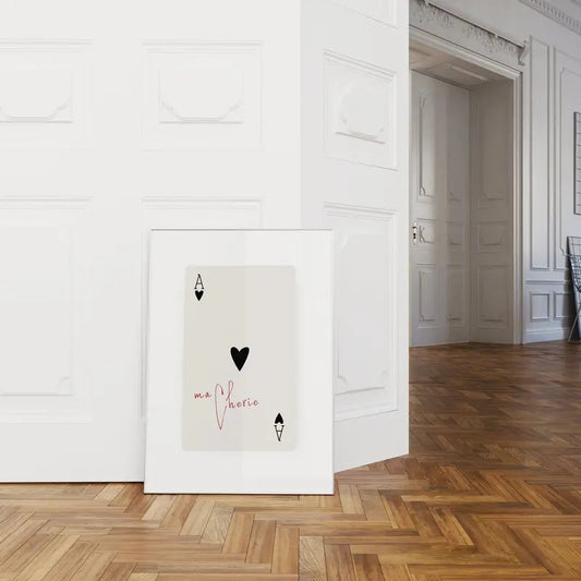 Trendy Ace Of Hearts, Ma Cherie Love French Hearts, Wall Art Retro Vintage, Minimalist Art, Playing Cards Print, Poster Prints No Frame, Gifts For Women Bedroom Wall Decor, Large Wall Art, Gifts For Birthday Christmas Xmas Landscape Artwork