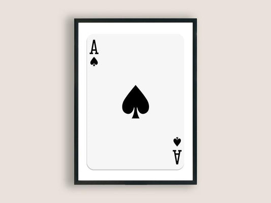 Trendy Ace Of Spades Poster, Trendy Retro Aesthetic Print, Playing Card Poster, Retro Wall Art, Lucky You Poster, Poster Prints No Frame, Gifts For Family Friend Wall Art Decor, Wall Art Home Decor, Modern Wall Art, Gifts For Birthday Christmas
