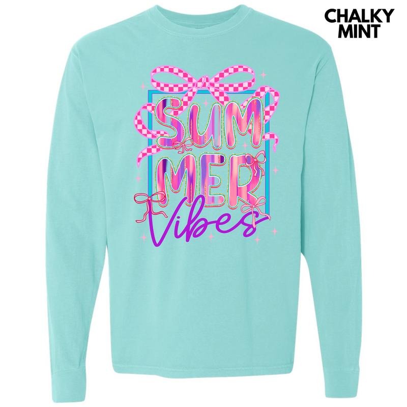 Trendy Summer Vibes Long Sleeve Comfort Colors T-Shirt 'NLB'