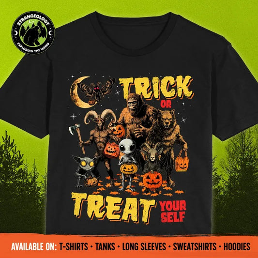 Trick or Treat Yourself Cryptid Halloween Gift Spooky Season Funny Monsters Vintage Retro T-Shirt, Hoodie, Sweatshirt