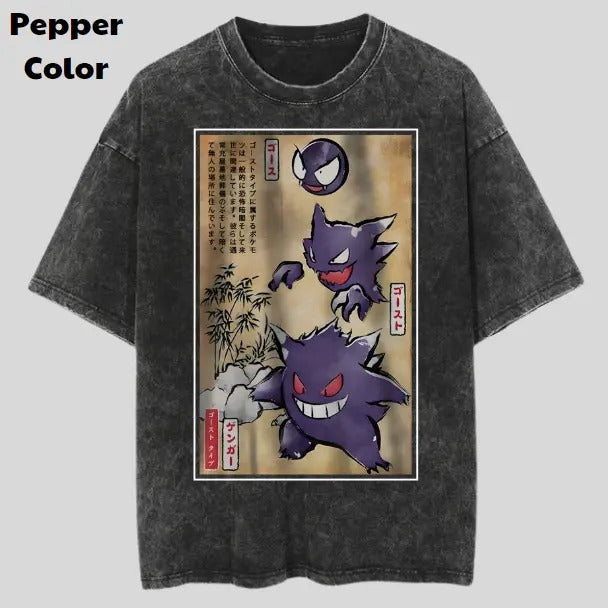 Trio Gengar Vintage Tee, Gengar T-Shirt, Pokemon Graphic Tees, Pokemon Shirt, Unisex Anime Shirt, Menswear Womenswear Streetwear