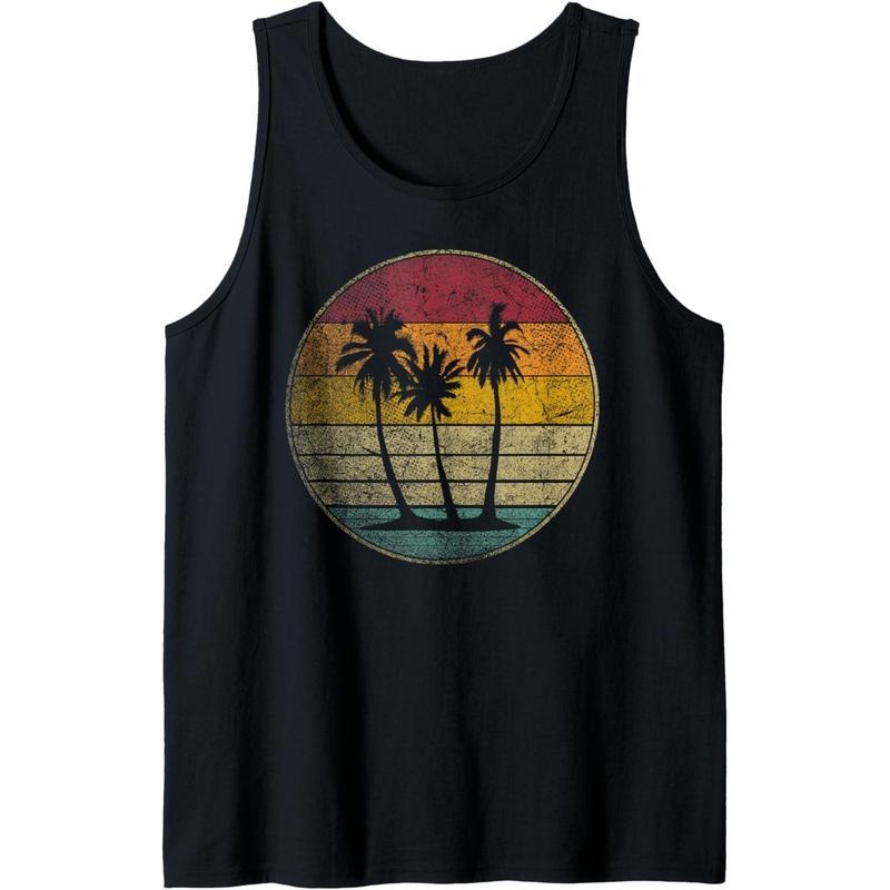 Tropical Beach Vintage Retro Style 70s 80s Tank Top Made in USAstyle{n002}2