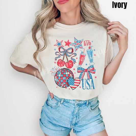 True American Collage Comfort Colors T-Shirt 'NLB'