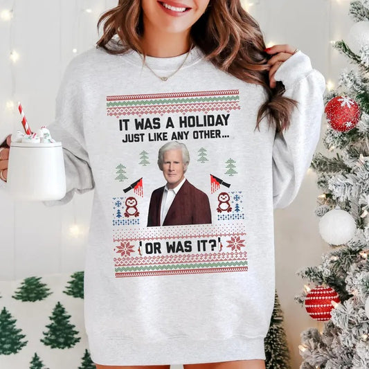 True Crime Ugly Christmas Sweater Party Sweatshirt, Funny Christmas Sweater, Funny Christmas Sweatshirt, Christmas Sweater Party