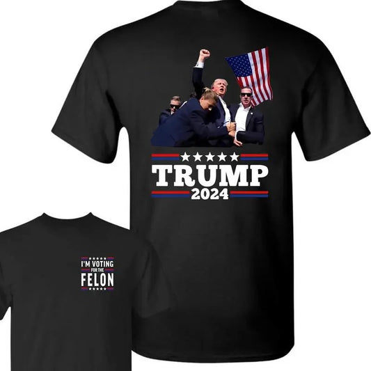 Trummp Legends Never Die, I'm Voting For The Fel0n 2 Sides Shirt, Trummp Never Surrender 2024 shirt, Supportt Trumm Shirts, Electiion, Gift For Men Classic Cotton Menswear Top, Funny Shirt 2024 ions, Full Color, Full Size