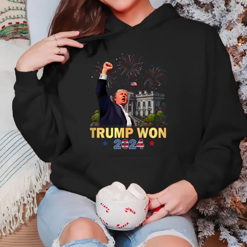 Trummp Won Again Shirt, Election Shirt, Trummp 2024 Shirt, Republican Tee, 47th American President, Power Hoodie