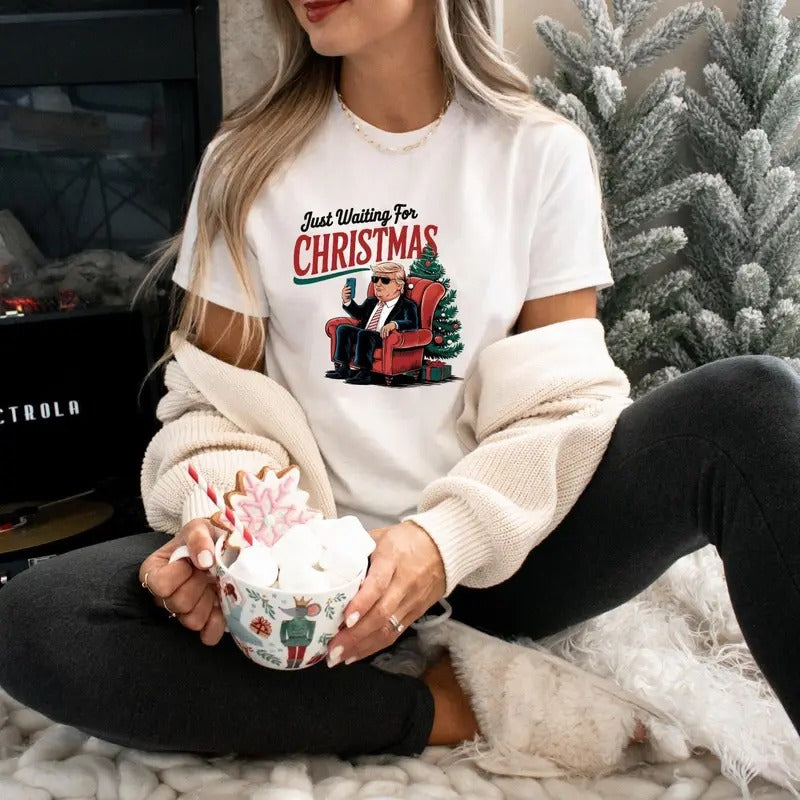 Trump Funny Christmas Shirt, Make Christmas Great Again T-Shirt, Maga Holiday Tee Pro-trump Christmas Sweater 2024 Casual Comfort