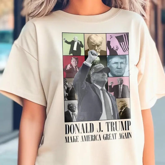 Trump Make America Great Again Shirt, Donald Trump Eras Tour Style Shirt, Trump 2024 Shirt, Election Shirt, For Trump Supporter, Make America Great Again, Unisex Classic Cotton Tee with Graphic Print in All Sizes, For Men, For Women