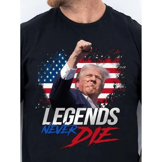 Trump Shooting Tshirt, Mens Tshirt Comfort-Fit Crew Neck T-Shirt - Ultra-Soft, Breathable, Moisture-Wicking, Casual Summer Tee With Personalized Printing - Perfect For Eryday Wear And Outdoors Activities Hot Made in USA