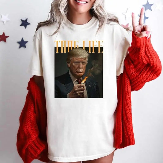 Trump Thug Life Funny Trending Shirt, Man I Love Felon Shirt, Man Wear