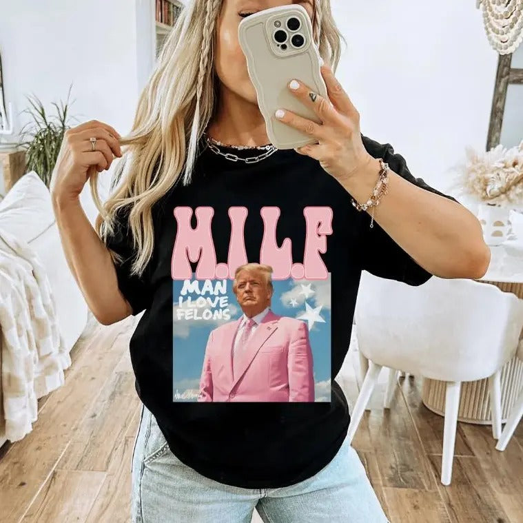 Trump Thug Life Shirt Viral Thug Life Trump Trending T-Shirt Sarcastic Donald Trump Tee Funny Trump 2024,Unisex Top Shortsleeve