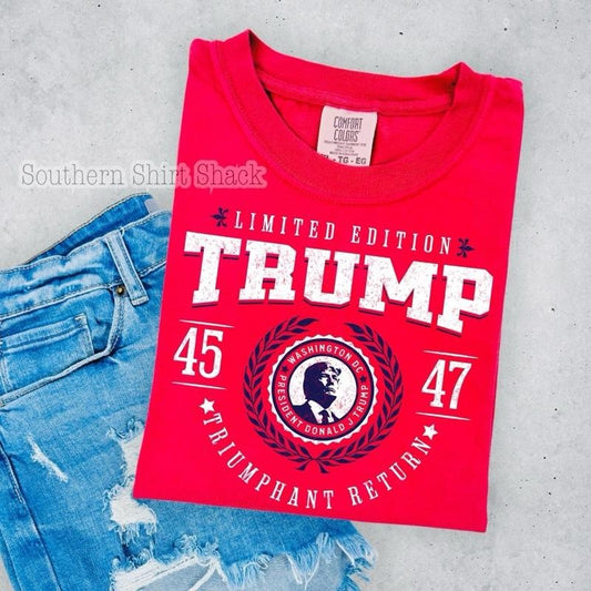 Trump Triumphant Return T shirt | paprika comfort colors t shirt | Trump T shirt