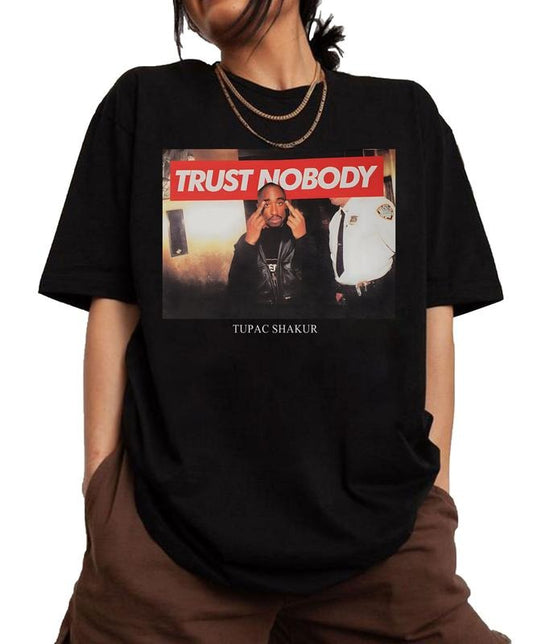 Trust Nobody Tupac Shirt, Tupac Graphic Tee, Tupac Shakur Shirt, 2Pac Shirt, 90s Merch, Hip Hop 90s Legends Shirt, Rapper Shirt, Rapper Merch