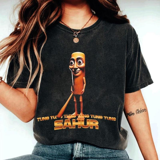 Tung Tung Tung Sahur Funny Baseball Bat Meme T-shirt, Dank Memes Tshirt, Cringe Tee, italian Brainrot, Oddly Specific Tees