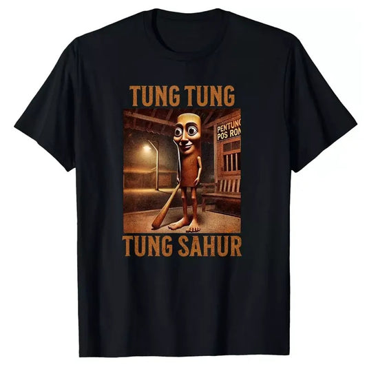 Tung Tung Tung Sahur Italian Brainrot Meme T-Shirt unisex T-Shirt, funny meme shirt, Italian Brainrot Shirt, Dank Memes Tshirt, Weird Tee, Oddly Specific