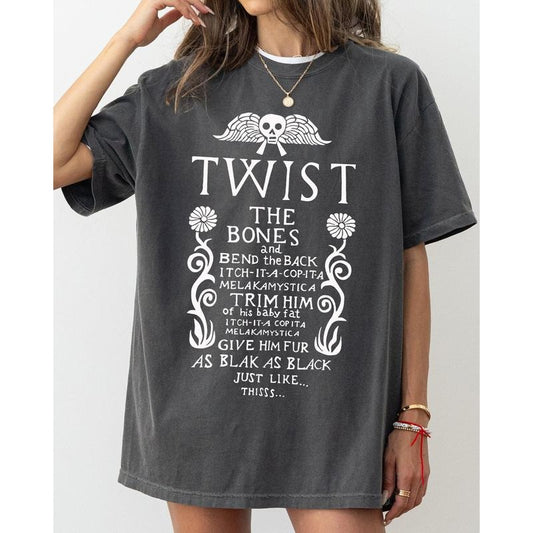 Twist The Bones, Skeleton, Spooky, Ghost, Funny, Witch, Aesthetic, Meme, Halloween, Costume, Tshirt, Women's, Comfort Colors Tee, Spooky, Tshirt, Witch, Pumpkin, Ghost, Skeleton