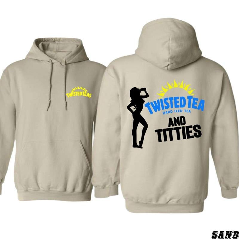 Twisted Tea Hoodie - Bold and Playful Design Featuring Twisted Tea and Titties Graphic, Comfortable Unisex Cotton Apparel for Fans of Hard Iced Tea, Perfect for Casual Wear and Fun-Loving Style Enthusiasts